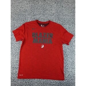 Nike Portland Trail Blazers Blazer Mania Dri-FIT Shirt Mens Large Red NBA Tee